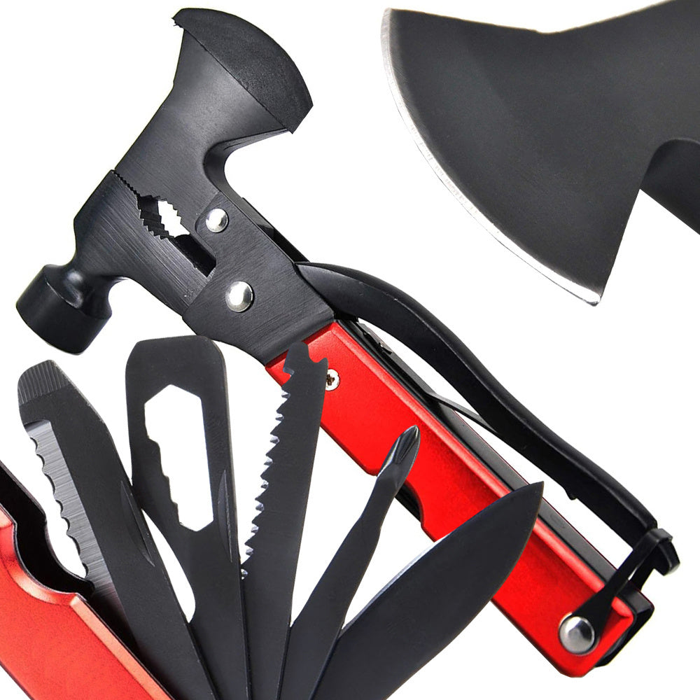 Multitool daugiafunkcinis įrankis 17in1 survival plaktukas-smulkintuvas kombainai