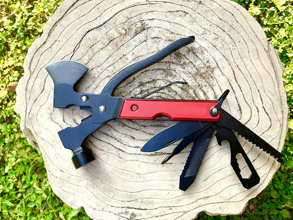 Multitool daugiafunkcinis įrankis 17in1 survival plaktukas-smulkintuvas kombainai
