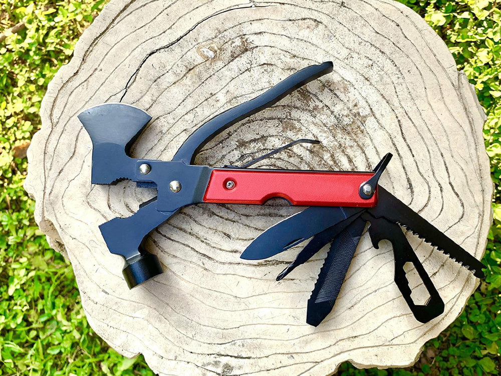 Multitool daugiafunkcinis įrankis 17in1 survival plaktukas-smulkintuvas kombainai