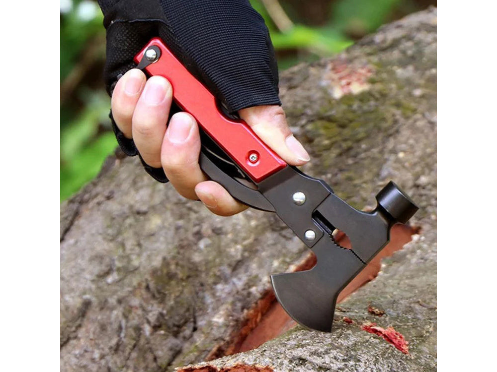 Multitool daugiafunkcinis įrankis 17in1 survival plaktukas-smulkintuvas kombainai
