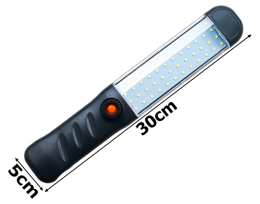 Galingas dirbtuvių žibintuvėlis 48 led cob usb kablys magnetas įkraunamas