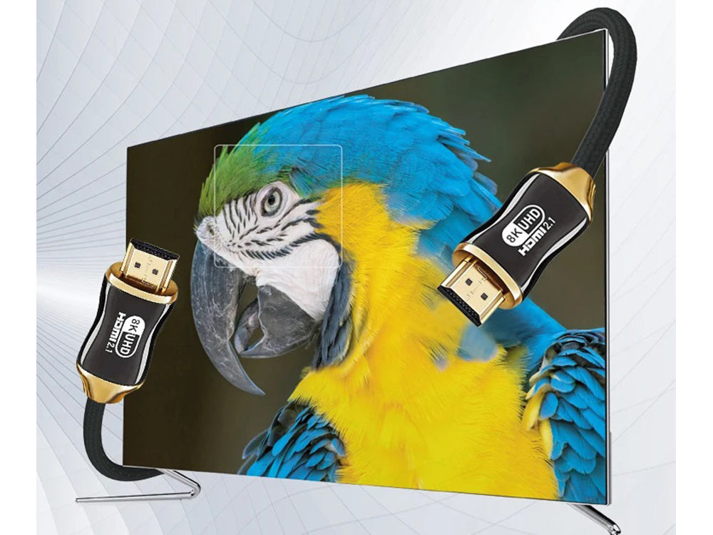 Hdmi 2.1 video kabelys ultra didelio greičio 8k 60hz 4k 120hz hq gold 1,5 m