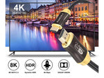 Hdmi 2.1 video kabelys ultra didelio greičio 8k 60hz 4k 120hz hq gold 1,5 m