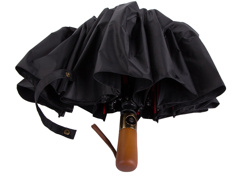 Skėtis sulankstomas skėtis automatinis juodas unisex elegantiškas didelis padorus