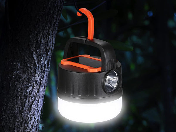 Kempingo kempingo lempa įkraunama led usb turistinė saulės kablys