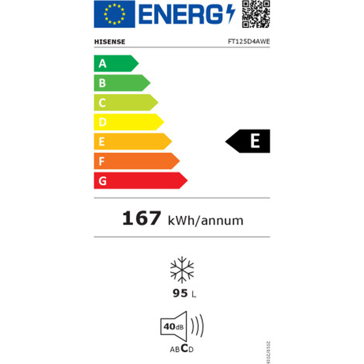 Šaldiklis Hisense FT125D4AWE