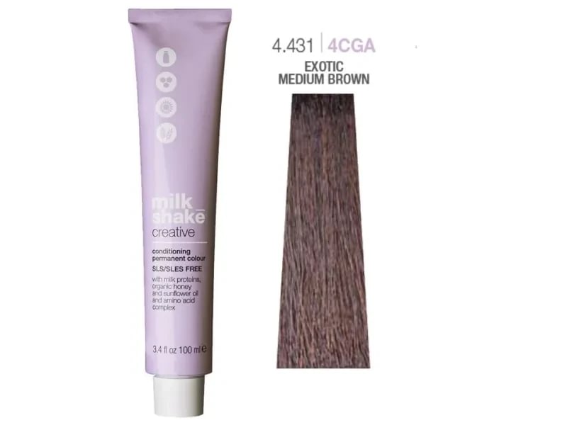 Milk_Shake New Creative Permanent Color 4.431 Exotic Medium Brown 100 ml