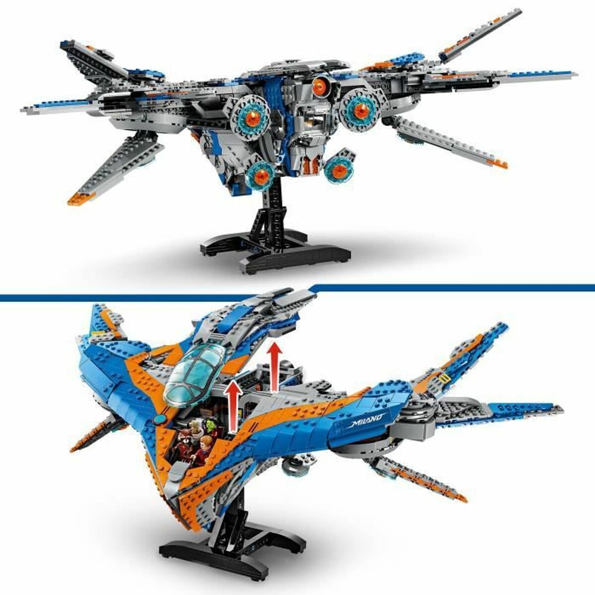 Statybos rinkinys Lego 76286 Guardians of the Galaxy: Milano Starship Spalvotas 2090 Dalys