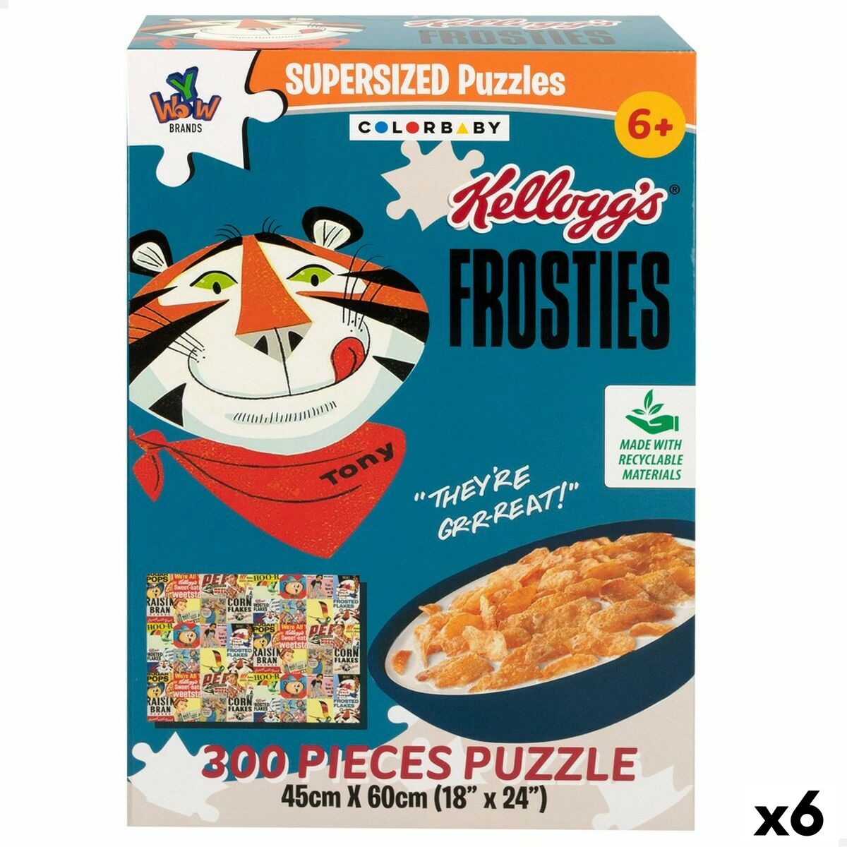 Dėlionė Colorbaby Kellogg's Frosties 300 Dalys 6 vnt. 60 x 45 x 0,1 cm