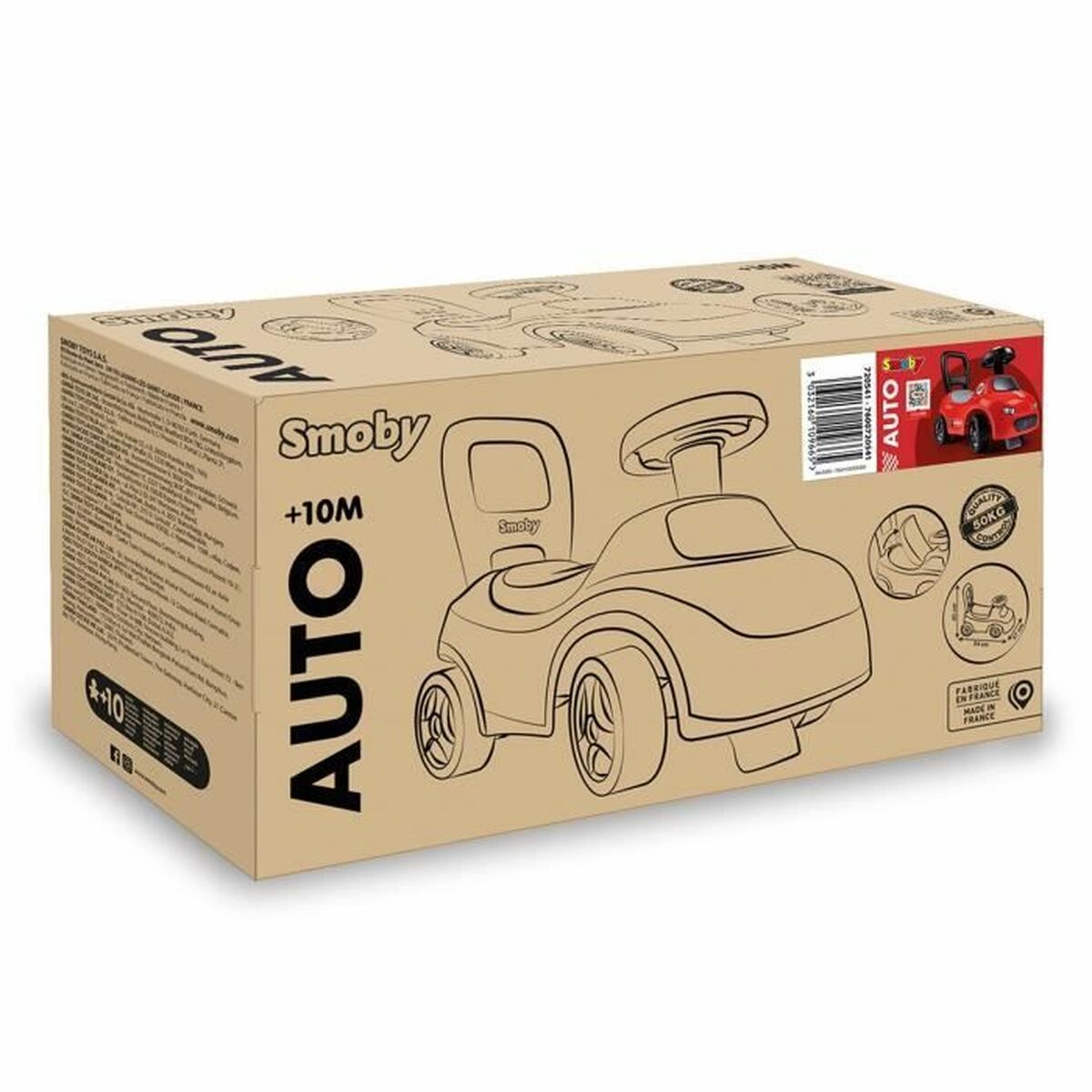 Triratis Smoby Juoda Raudona 2 in 1