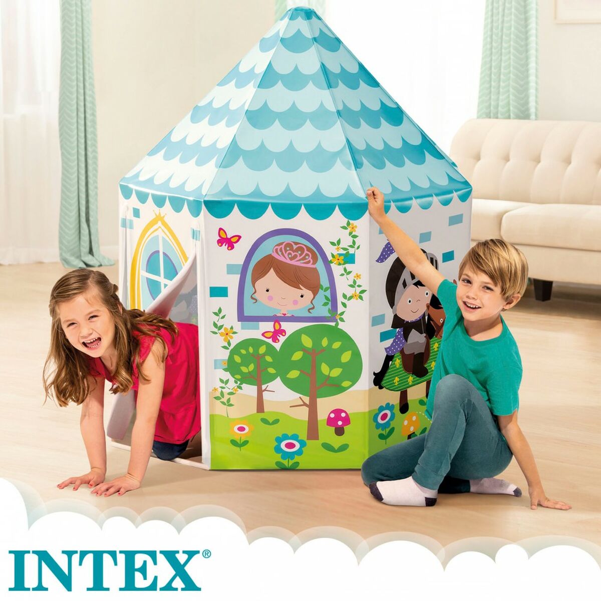 Vaikų žaidimų namelis Intex Princesė 104 x 104 x 130 cm (4 vnt.)