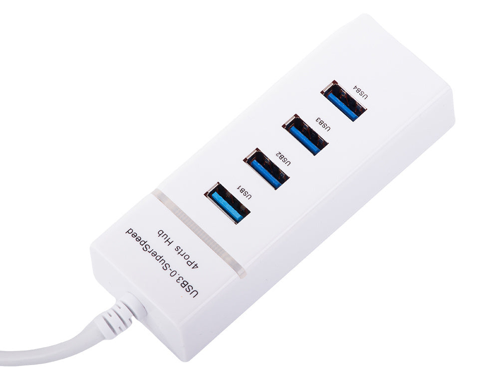 Koncentratorius usb 3.0 prievadų skirstytuvas 4 prievadų skirstytuvo adapterio adapteris, Baltas, Szín, Fehér