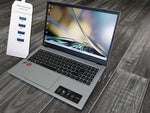 Koncentratorius usb 3.0 prievadų skirstytuvas 4 prievadų skirstytuvo adapterio adapteris, Baltas, Szín, Fehér