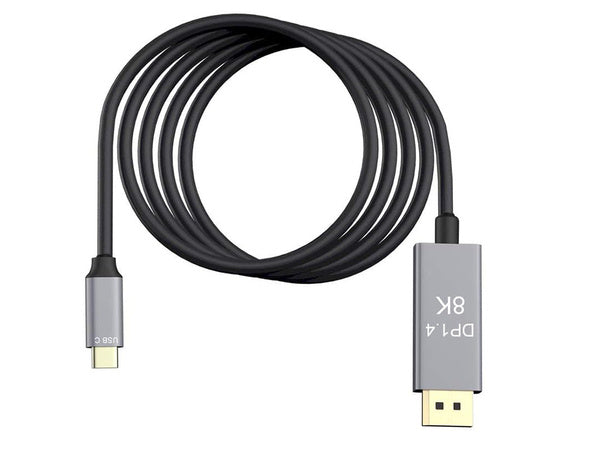 Displayport usb typ-c 1.4 video audio usb-c 8k 4k 2k kabelis 1,8 m
