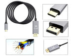 Displayport usb typ-c 1.4 video audio usb-c 8k 4k 2k kabelis 1,8 m