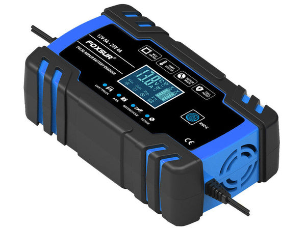 12 v 24 v automatinis automobilio įkroviklis su akumuliatoriaus remonto funkcija