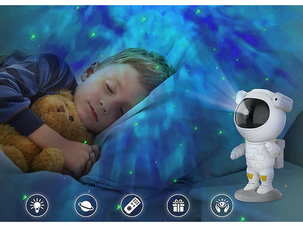 Žvaigždžių projektorius astronautas naktinė šviesa lazerinis dangaus projektorius led nuotolinio valdymo pultas