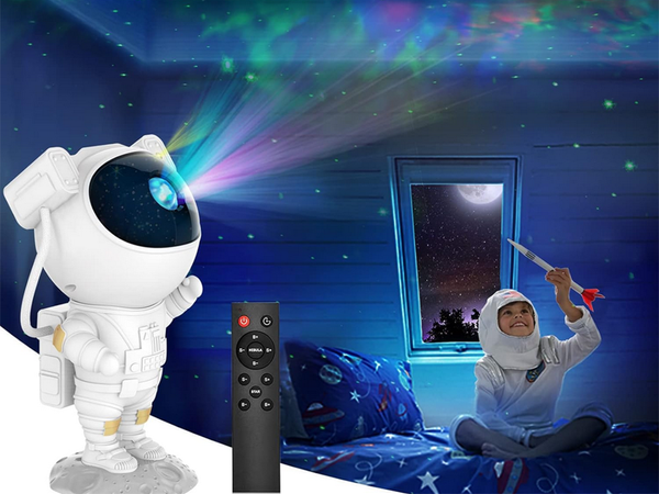 Žvaigždžių projektorius astronautas naktinė šviesa lazerinis dangaus projektorius led nuotolinio valdymo pultas