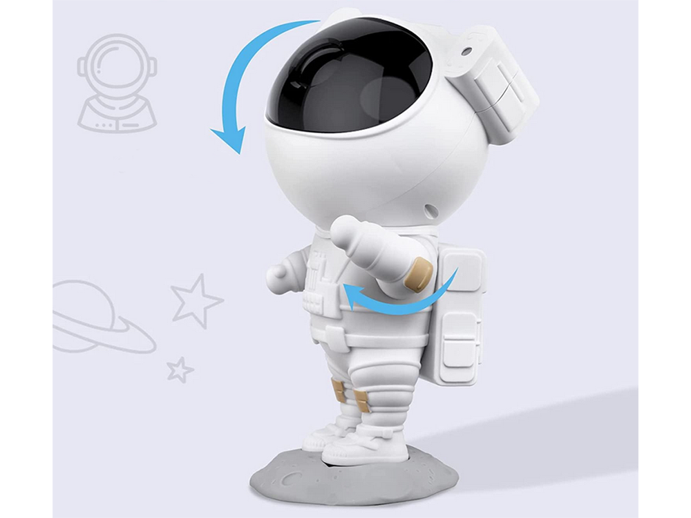 Žvaigždžių projektorius astronautas naktinė šviesa lazerinis dangaus projektorius led nuotolinio valdymo pultas