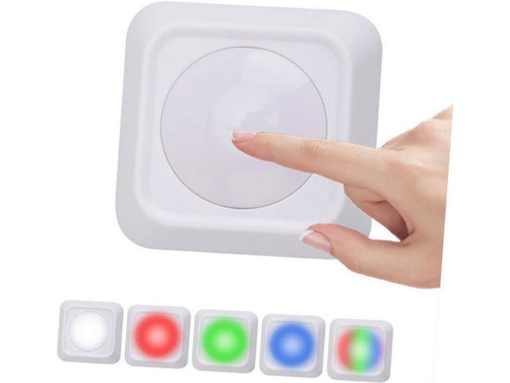 Belaidis rgb vadovaujama naktinė šviesa nuotolinio valdymo pultas 2 vnt., Baltas, Szín, Fehér