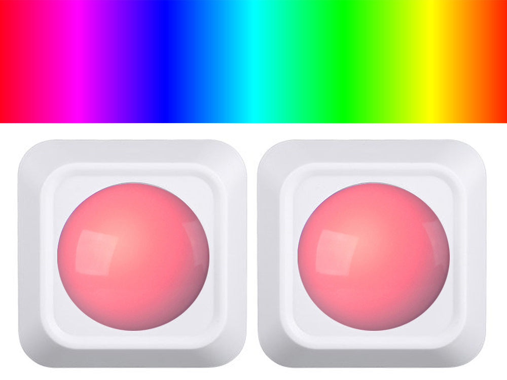 Belaidis rgb vadovaujama naktinė šviesa nuotolinio valdymo pultas 2 vnt., Baltas, Szín, Fehér