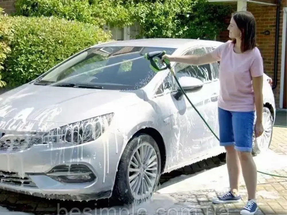 Automobilių plovimo pistoleto putų bakas po žarna 4 režimai