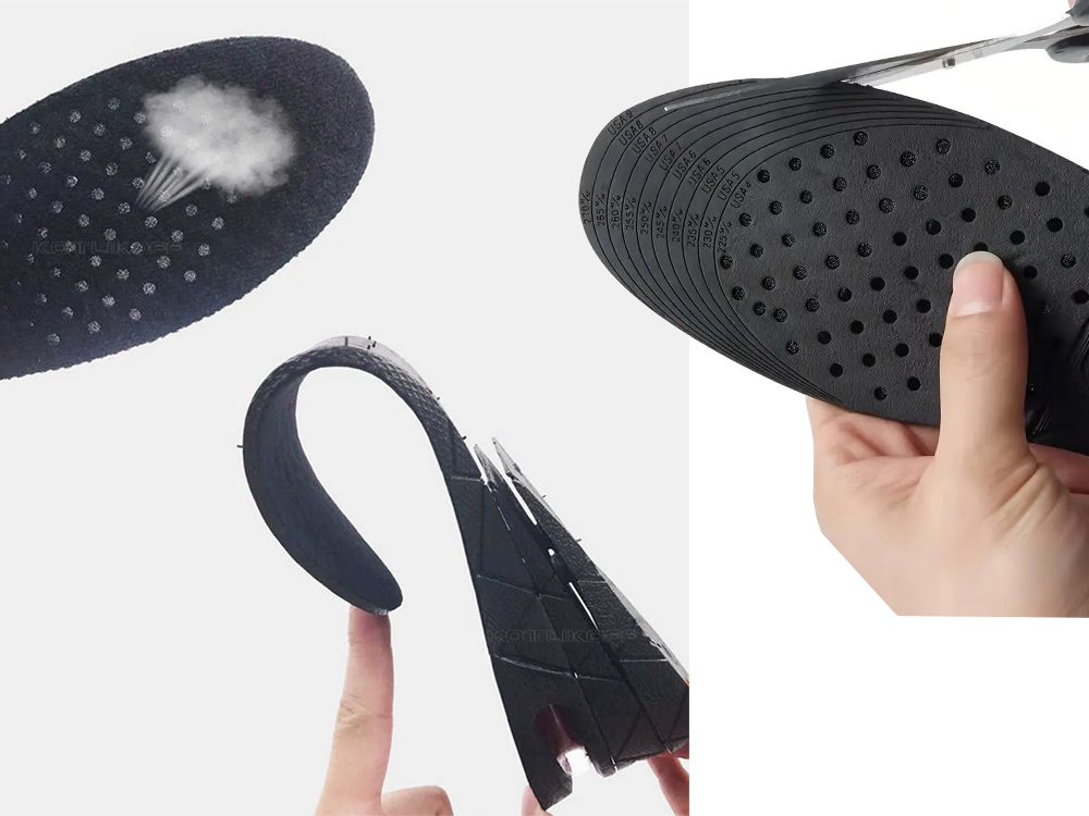 Aukščio didinimo batų vidpadžiai reguliuojami dydžiai 35 - 42 kulniukai