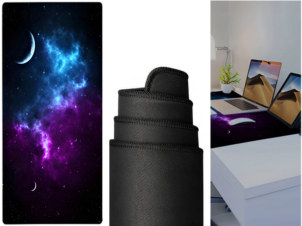 Žaidimų stalo kilimėlis xxl cosmos stars 90x40 thick pelės kilimėlis