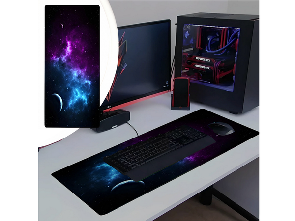 Žaidimų stalo kilimėlis xxl cosmos stars 90x40 thick pelės kilimėlis