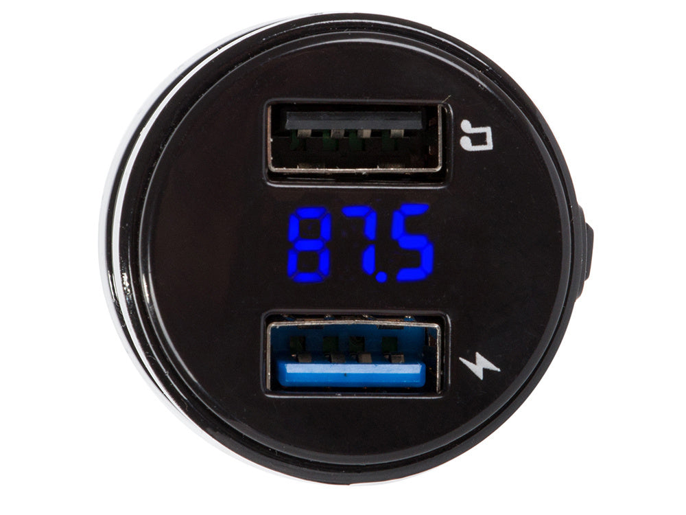Fm transmiteris mp3 bluetooth įkroviklis 2x usb audio automobilio įkroviklis
