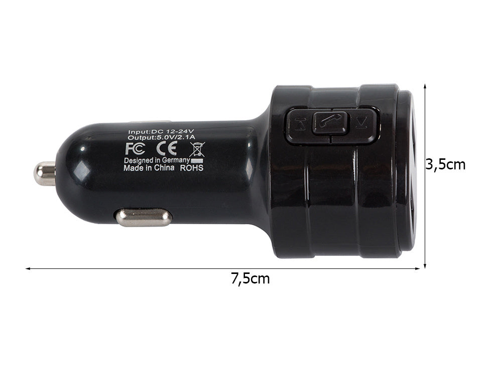 Fm transmiteris mp3 bluetooth įkroviklis 2x usb audio automobilio įkroviklis