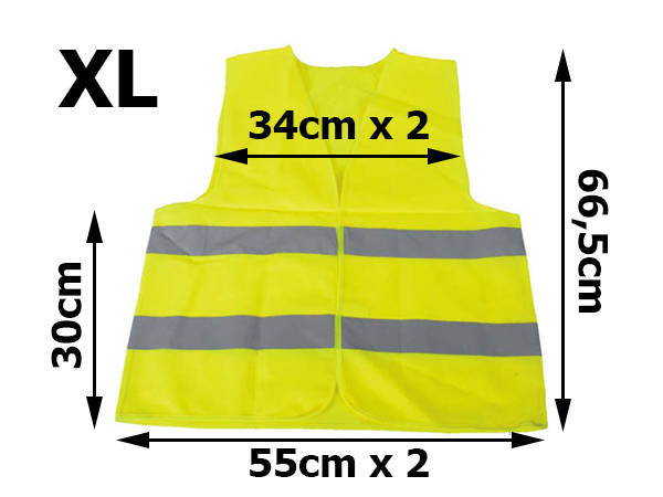 Šviesą atspindinti įspėjamoji liemenė geltonos spalvos xl
