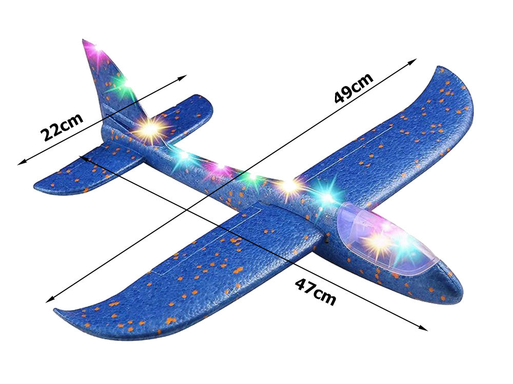 47cm šviečiantis led globe styropian airplane large