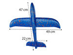 Blue aircraft styropian glide big styropian 47c, Mėlyna, Szín, Kék