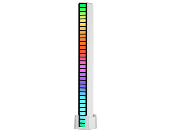 Usb led diodai garso atsakas daugiaspalvė neoninė rgb led juosta mirksi 18 režimų, Baltas, Szín, Fehér