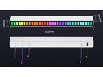 Usb led diodai garso atsakas daugiaspalvė neoninė rgb led juosta mirksi 18 režimų, Baltas, Szín, Fehér