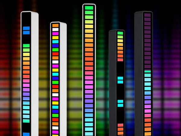 Usb led diodai garso atsakas daugiaspalvė neoninė rgb led juosta mirksi 18 režimų, Baltas, Szín, Fehér