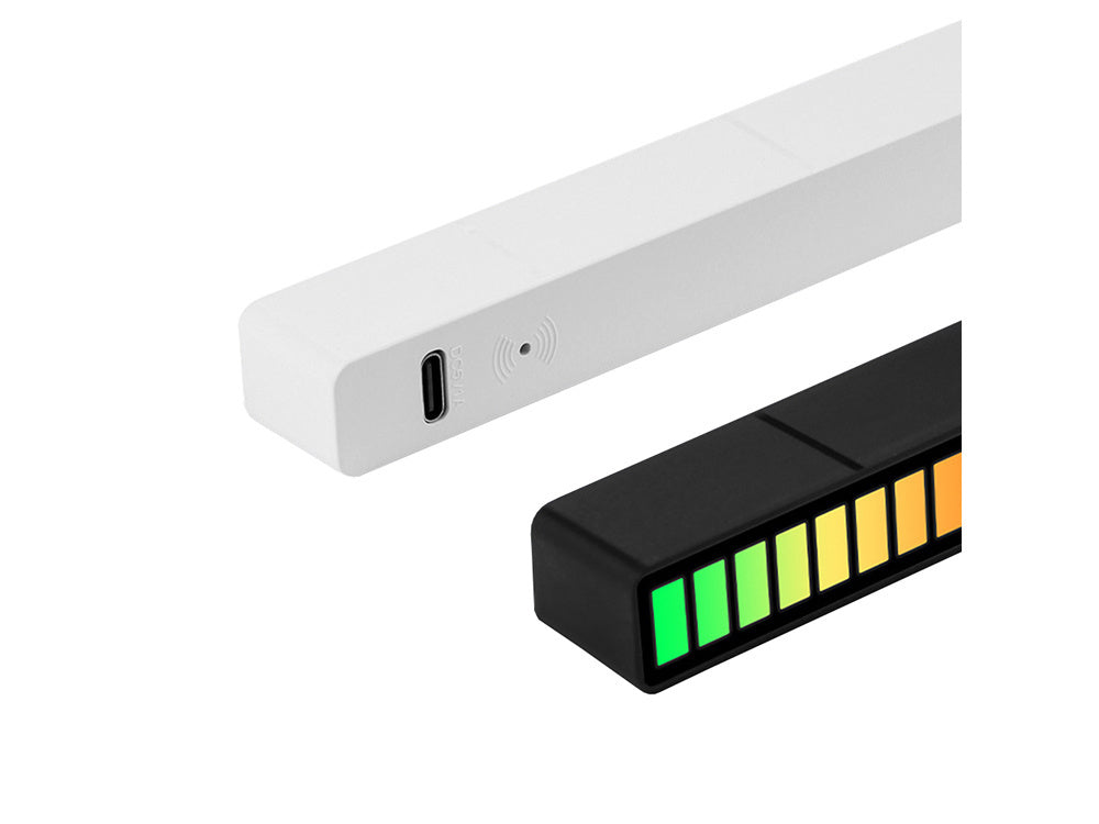 Usb vadovaujama garso atsakas daugiaspalvė neoninė juostelė rgb vadovaujama mirksinti baterija, Juoda, Szín, Fekete