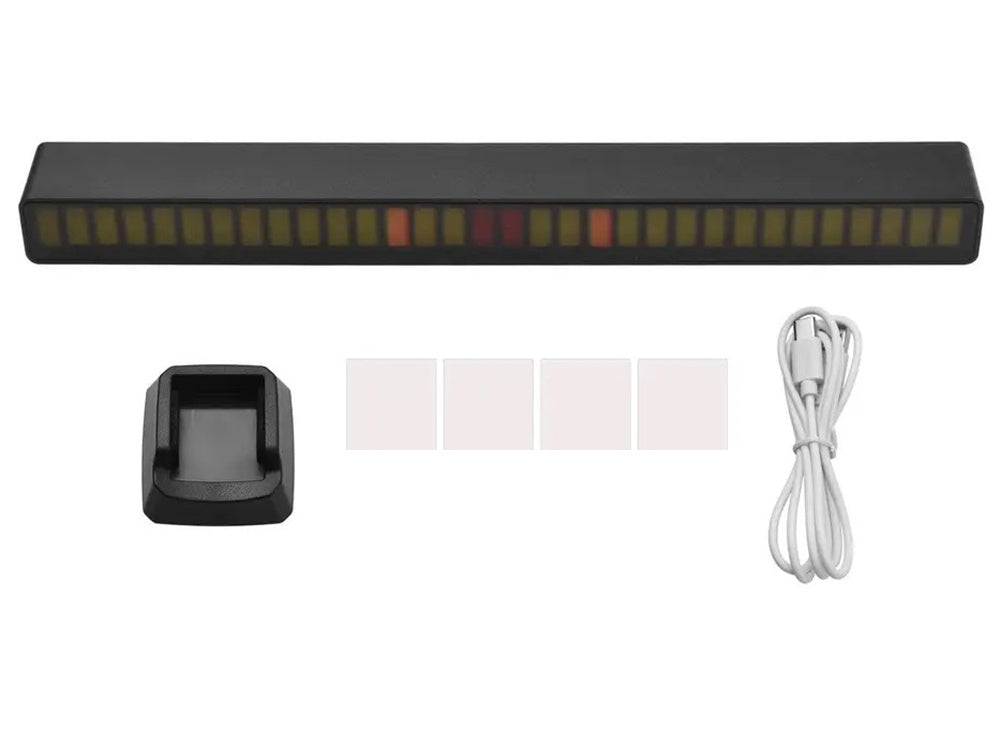 Usb vadovaujama garso atsakas daugiaspalvė neoninė juostelė rgb vadovaujama mirksinti baterija, Juoda, Szín, Fekete