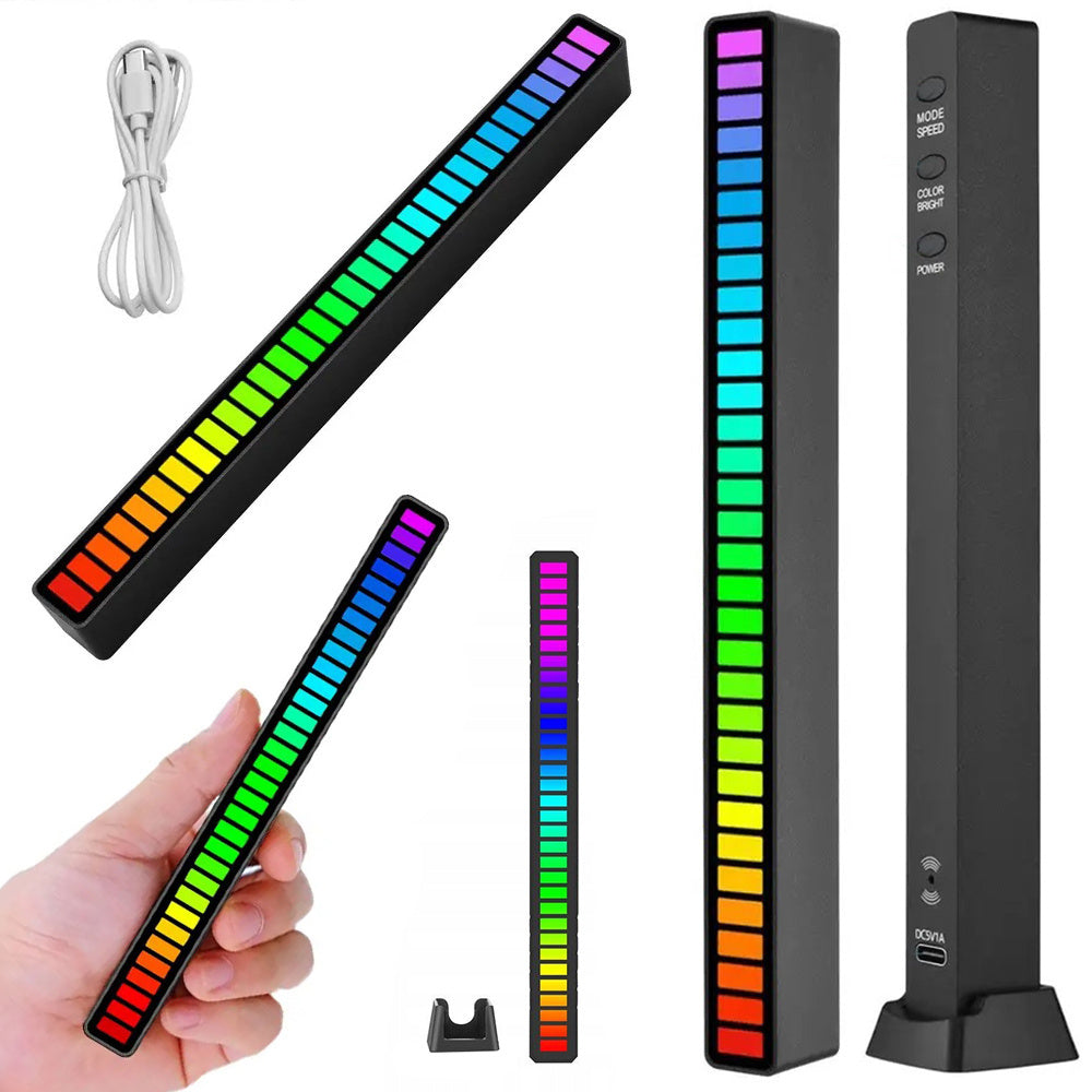 Usb vadovaujama garso atsakas daugiaspalvė neoninė juostelė rgb vadovaujama mirksinti baterija, Juoda, Szín, Fekete