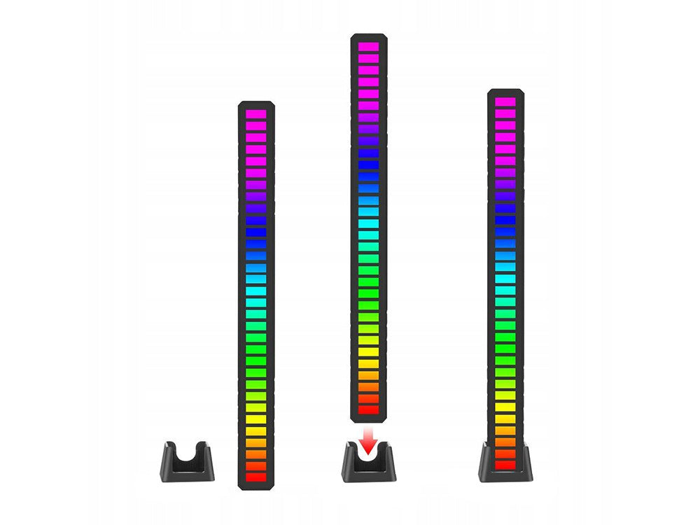 Usb vadovaujama garso atsakas daugiaspalvė neoninė juostelė rgb vadovaujama mirksinti baterija, Juoda, Szín, Fekete
