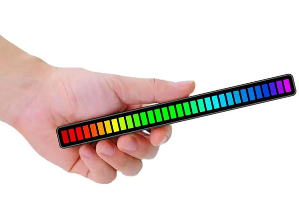 Usb vadovaujama garso atsakas daugiaspalvė neoninė juostelė rgb vadovaujama mirksinti baterija, Juoda, Szín, Fekete