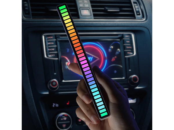 Usb vadovaujama garso atsakas daugiaspalvė neoninė juostelė rgb vadovaujama mirksinti baterija, Juoda, Szín, Fekete