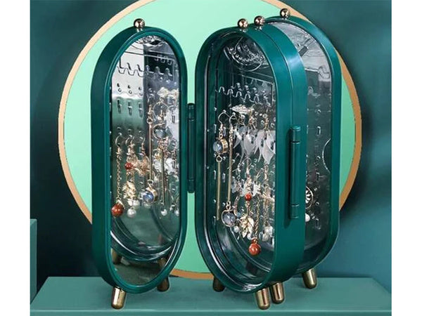 Juvelyrinių dirbinių organizatorius, sulankstoma skrynelė, veidrodinis stendas, žalias, Žalia, Szín, Zöld