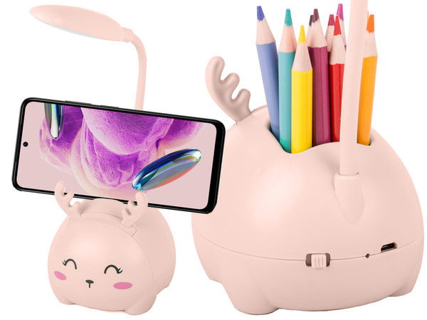Vaikų vadovaujama naktinė šviesa usb organizatorius stovas telefono skaitymo mokslas, Rožinė, Szín, Rózsaszín