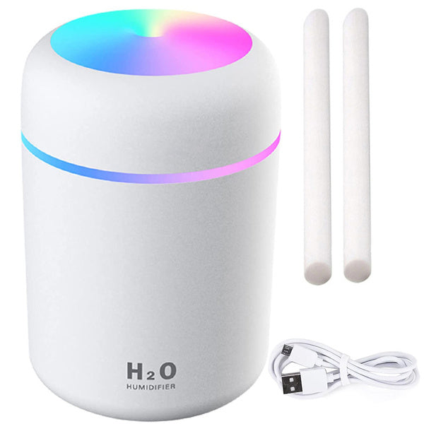 Mini oro drėkintuvas oro difuzorius aromaterapijos rūkas usb rgb, Baltas, Szín, Fehér