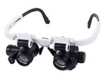 Laikrodininko didinamasis remonto stiklas 8x 23x led