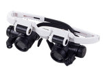 Laikrodininko didinamasis remonto stiklas 8x 23x led