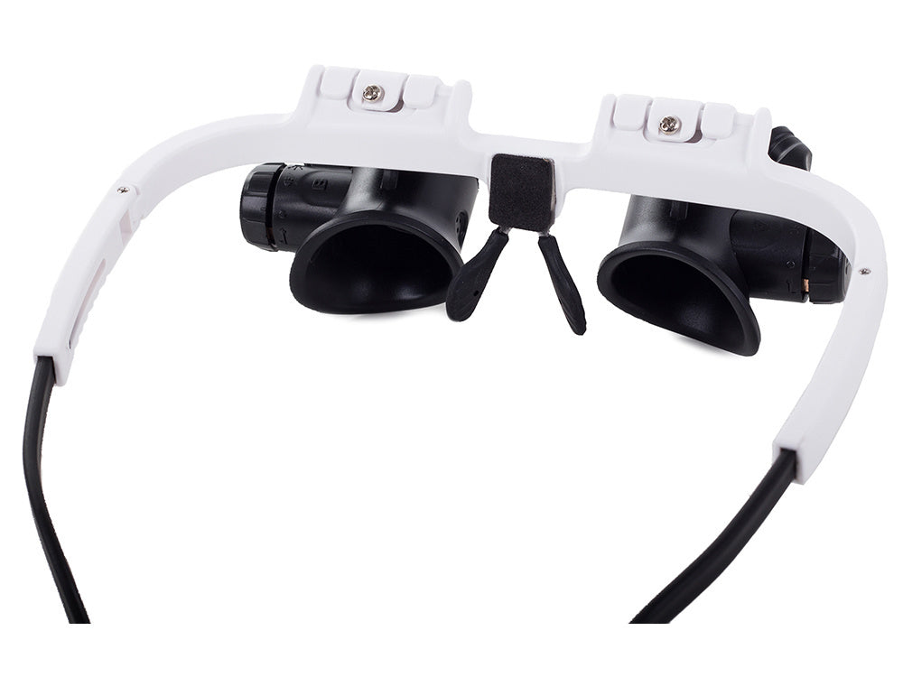 Laikrodininko didinamasis remonto stiklas 8x 23x led
