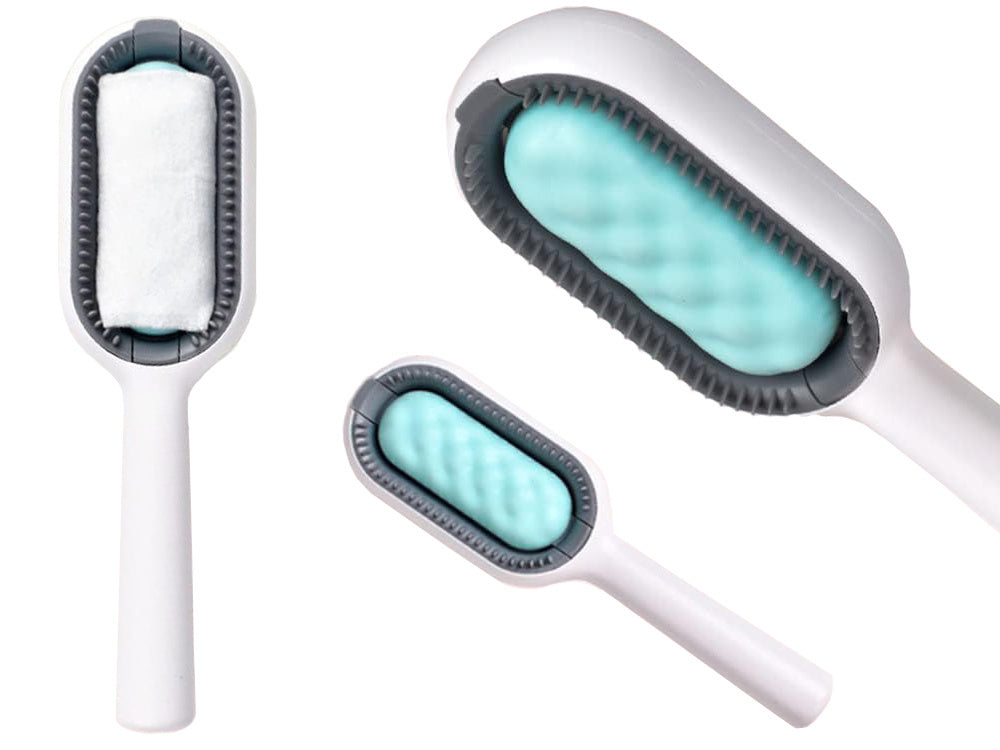 3-in-1 silikoninis šunų plaukų šepetys, skirtas kačių plaukų plovimui, Žalia, Szín, Zöld